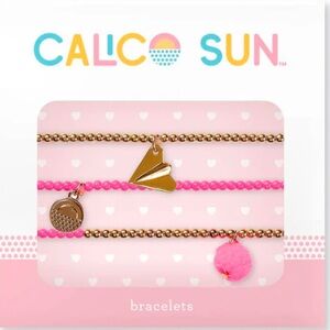 Calico Sun Pink and Gold Bracelet Set